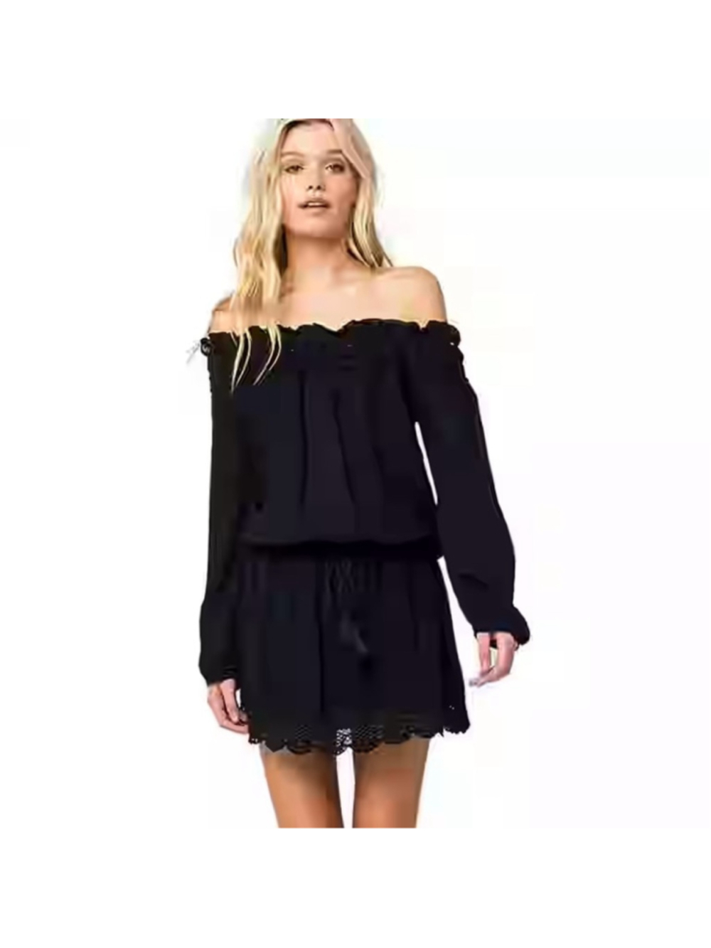 Roxy dress off the shoulder mini coverup boho beach vacation vibes sz sm